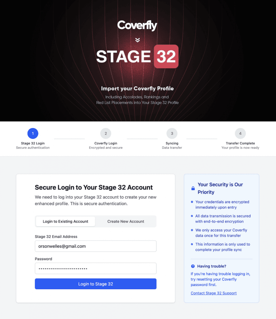 Now Live Import Your Coverfly Profile Accolades and Red List Rankings to Your Stage 32 Profile