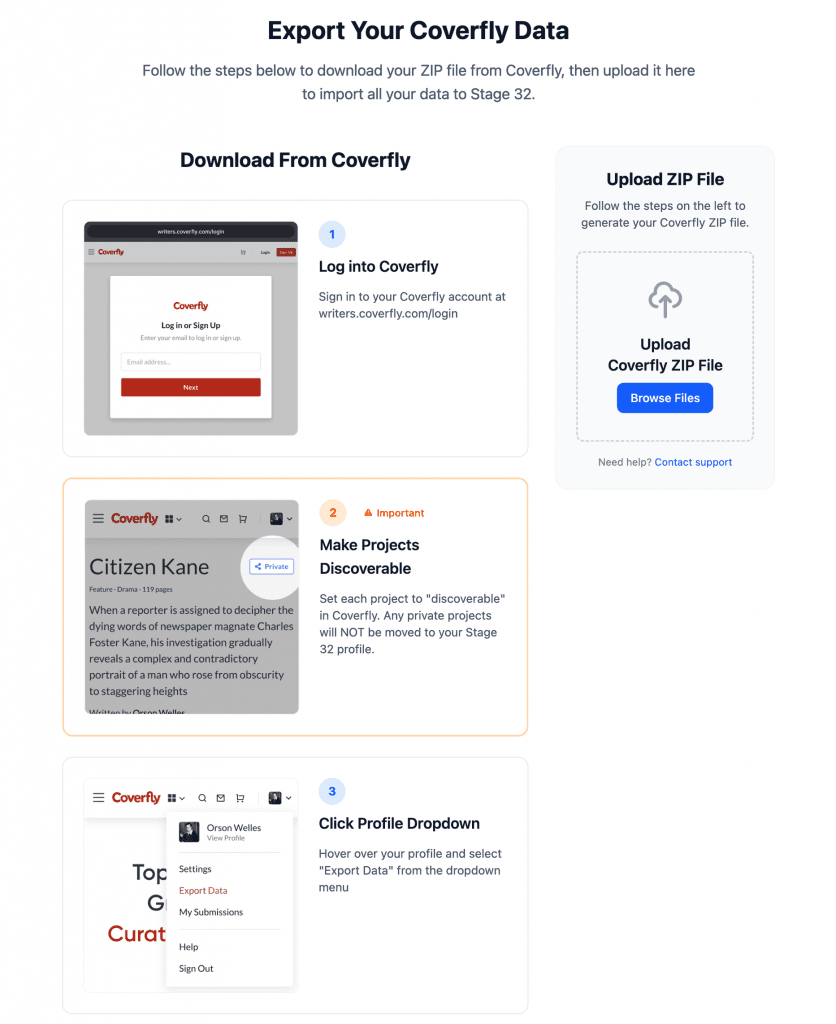 Now Live Import Your Coverfly Profile Accolades and Red List Rankings to Your Stage 32 Profile