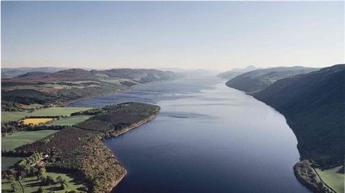 View of Aldourie Castle on Loch Ness