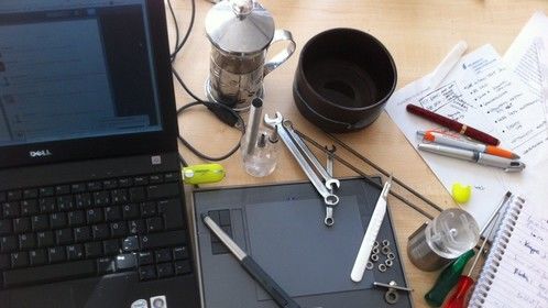 scientist's desk