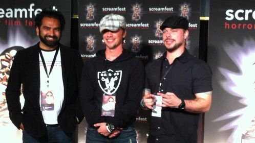 On the BLACK carpet at SCREAMFEST '11 with our short film "CHAINED"