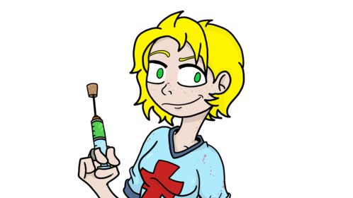 Med Ramsy, star of the webcomic Fgrade Medic 