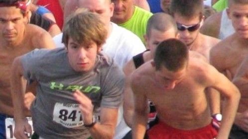 Me at the start of the Mayfair 5k race.