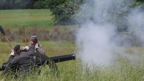 Canon Firing 4th Maryland Confederate Reenactors