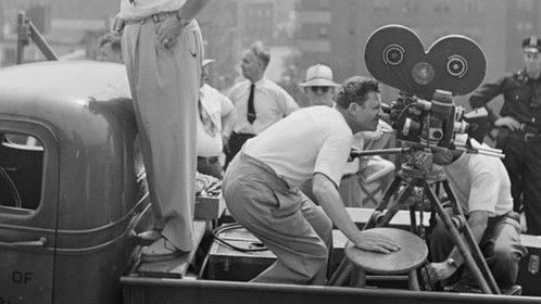 Photo by Stanley Kubrick on the set of Naked City 1947