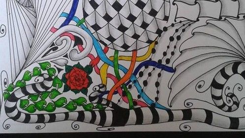 This is just one of the pieces of Zentangle Inspired Artwork that I have created. You can see more at www.facebook.com/boobyandthebeads 