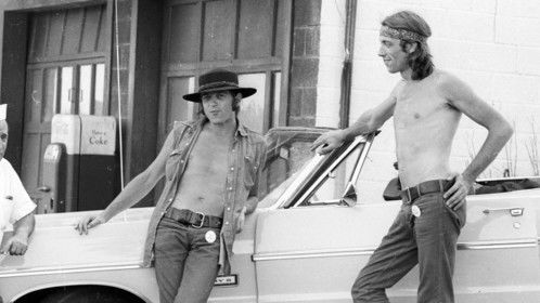 Malcolm Hart and Mike Margetts filming at Woodstock August 1969