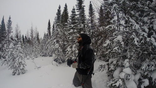 Shooting on the coast of the Hudson Bay.