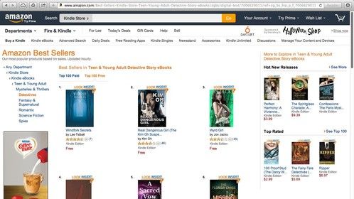 Windfork Secrets; Amazon #1 Best-seller in Teen/YA Mystery/Detective category; 10/25/2014