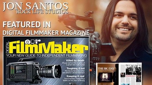 Jon Santos / Rock Life Studios is featured in a full 6 page spread in the new issue of Digital Film Maker Magazine. You can get a copy right now over in your iTunes Store or at your local barnes and noble.