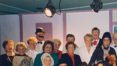 The Cast of Lily the Felon's Daughter at Oakbrook Golf and Country Country Dinner Theater. 1993.  I played The French Maid.