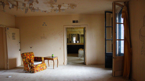 The room behind the secret door. 

Abandoned Minelli Mansion. 