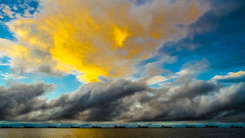 Timelapse Freight Ship on the Amazon river