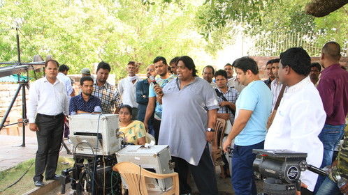 Shooting For Marathi Movie &quot;Mismatch&quot; Producer Alok Shrivastav and Ganesh Acharya at Sanchi Bhopal India