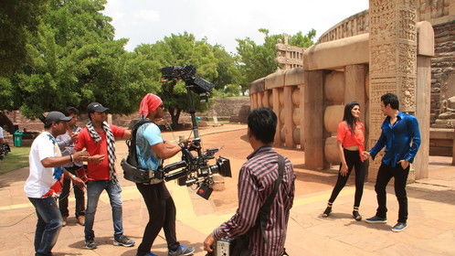 Shooting For Marathi Movie &quot;Mismatch&quot; Producer Alok Shrivastav and Ganesh Acharya at Sanchi Bhopal India