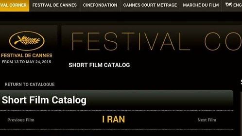 Cannes Film Festival May 2015, Short Film Corner &quot;I Ran&quot; role of &quot;Frank&quot; so proud to have been a part of this project.... 