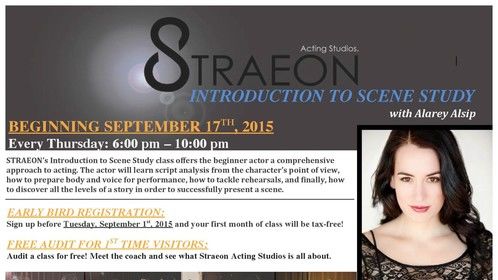 Introducing a new class to our Montreal Branch at Straeon Acting Studios: INTRODUCTION TO SCENE STUDY begins Thursday, September 17th. Sign up TODAY and have your first month be tax-free! 

#straeon #scenestudy #montrealactors #montrealactingclasses #montrealactingstudio #introtoscenestudy #storytellers less