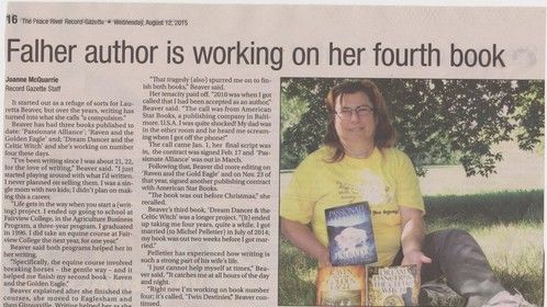 My new 2015 news article, done by the Record Gazette in Peace River. Only change is that I was married on June 30th 2015; the article is great, could of done without the picture though!