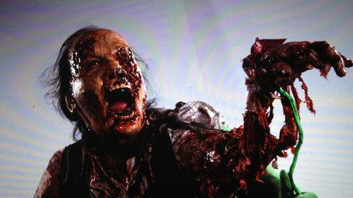 Here I am as a Shopkeeper turned Zombie in THE SCOUTS GUIDE TO THE ZOMBIE APOCALYPSE.  Make up designed by Tony Gardner and Alterian Inc.  Thanks to Mike Gunther and 5150 Stunts for the gig.