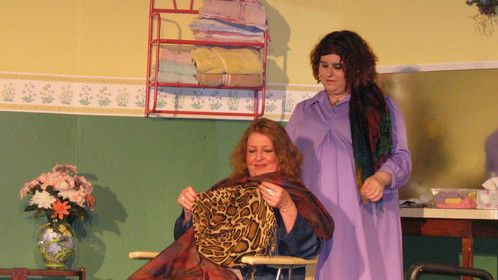 Annelle and Ouiser in the Slightly Off-Broadway Players' &quot;Steel Magnolias&quot;