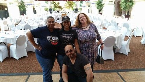 Gisele Haralson's &quot;The Art of the Chase&quot; team at the 2016 Celebration of Women in Baton Rouge, Louisiana.

From Left to Right: Top Row - Sabrina White (Admin/Office Support), Gisele Haralson (writer, public speaker, event organizer, producer), Rachel Kadushin (Producer and Writing Coach).
Bottom Row: Adrian Spurlock (Director, Locations Manager, Technical Director, Production Services)