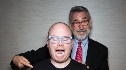 Big Bald Head and John Landis havin' a time. (Photo but the uber-cool Ed Steele.)

My interview with the Landis: http://twitchfilm.com/2015/04/unreeled-john-landis-retrospective-interview.html &acirc;
