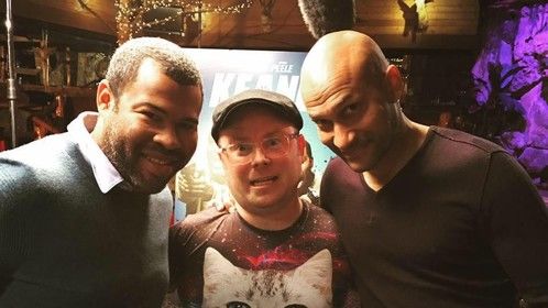 Interviewing Key &amp; Peele for KEANU.

Interview: http://screenanarchy.com/2016/04/interview-key-peele-talk-keanu-thumb-wrestle-talk-cats-and-riot-over-wacky-shirts.html
