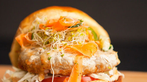 Photo By: Amy Mitten
Amy Mittens Photography

Tuna Burger Photo for Tribeca Tavern NC