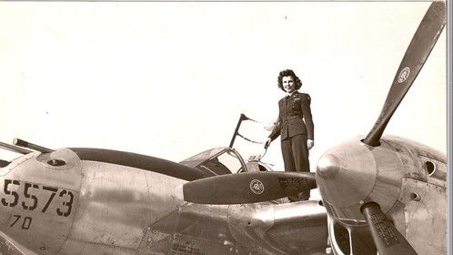 Dorothy on a P-38 Lightning she was delivering as a Ferry Pilot in WWII. She just turned 101 years old.
