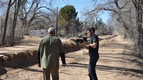 Shooting poet Jimmy Santiago Baca in an unused scene for A Place to Stand. 