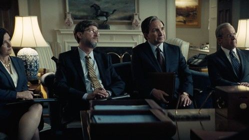 (From L to R) Camille James Harman as Mary Matalin, Don McManus as David Addington, Eddie Marsan as Paul Wolfowitz, and Steve Carell as Donald Rumsfeld in Adam McKay&rsquo;s VICE, an Annapurna Pictures release.
Credit : Annapurna Pictures
2018 &copy; Annapurna Pictures, LLC. All Rights Reserved.

 