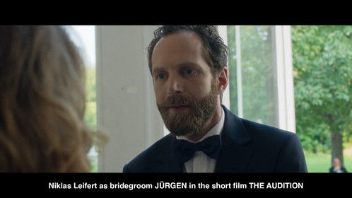 Niklas Leifert as bridegroom J&Uuml;RGEN in the short film THE AUDITION