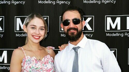 Matt de Casanove (producer) and Chenaya Aston (actress) at The Star Casino - Gold Coast, Australia