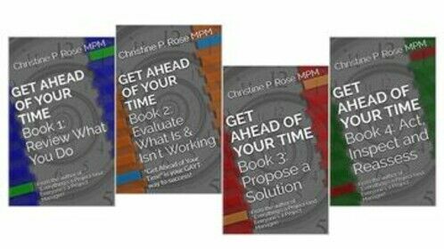Four-book series called &quot;Get Ahead of Your Time&quot; (non-fiction/self-help).