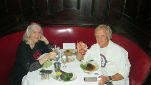 With filmmaker Robert McGinley at Musso & Franks in Hollywood. Robert's done JIMMY ZIP, SHREDDER ORPHEUS, DANGER DIVA, and more. 