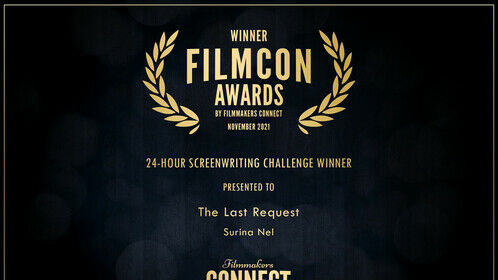 Filmcon 24-hour-screenwriting challenge Winner Decemcer2021