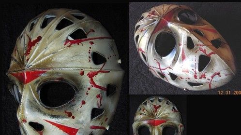 Friday the 13th paintjob on street hockey mask