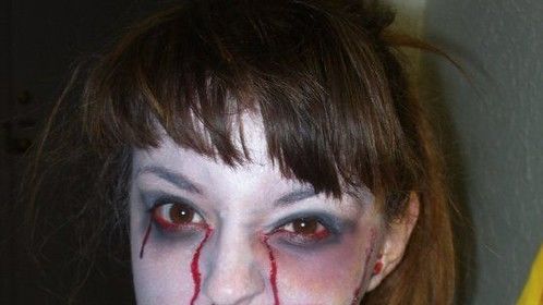 My first attempt at zombie/ gore makeup