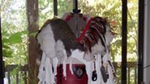 Shaman on dress form. Man's costume 2004