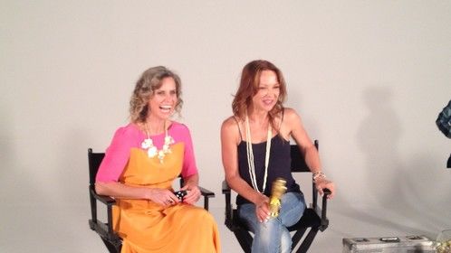 Julie-Anne Black and Carla Bonner on set at Be Brilliant Now LIVE