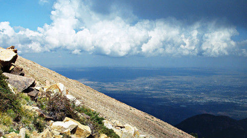View from Pikes Peak that inspired the song American the Beautiful