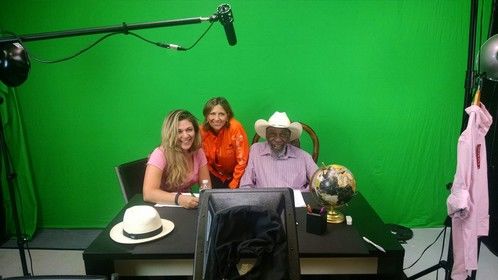 Animator Shelly Perlman (left) with Bill Cobbs.  I'm working behind the scenes and voicing lead animated character "Eco" with the great Bill Cobbs.