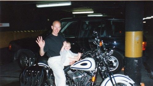 Harley Davidson (Springer) Together with my daughter Naoko... (1997) Hasselt Belgium 