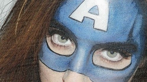 Captain America makeup